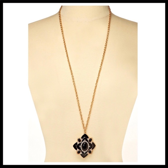 OLIVIA WELLES LONG PENDANT STATEMENT NECKLACE A3C - Picture 7 of 8